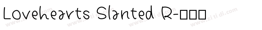 Lovehearts Slanted R字体转换